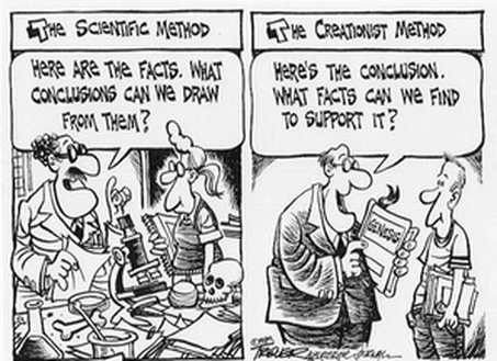 The Scientific Method: Scientist holding paper says, 