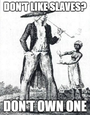 Meme of a plantation owner. 