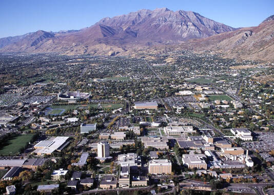Brigham Young University campus in Provo, Utah