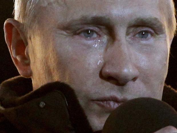 Vladimir Putin crying