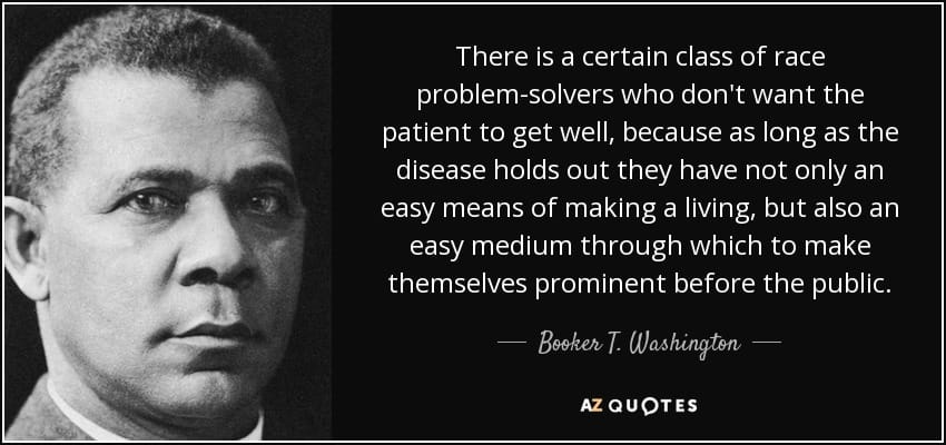 Picture of Booker T. Washington with quote: 